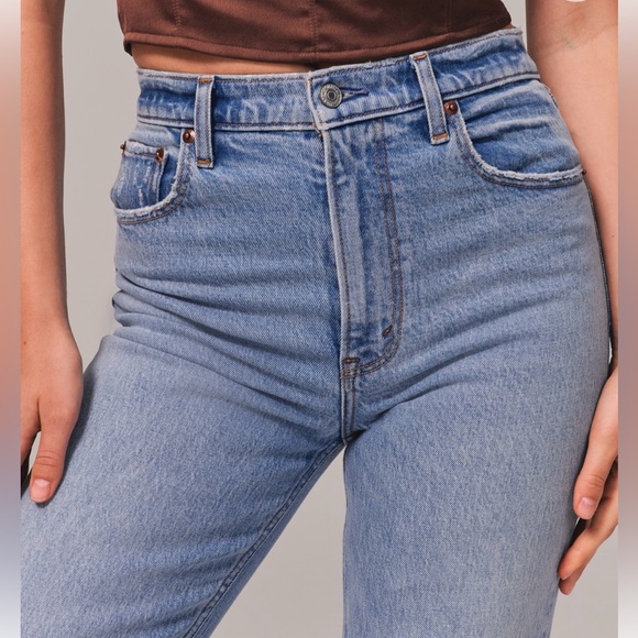 Abercrombie & Fitch 90s Straight Ultra High Rise Jeans 28/6L - Picture 2 of 7